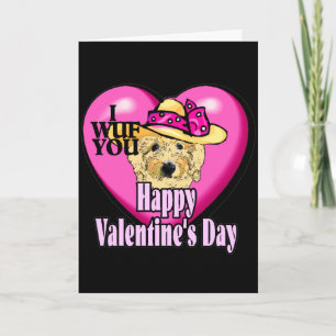 Valentine's Day Goldendoodle Holiday Card