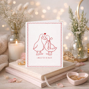 Valentine's Day Goose Love Husband Sentimental Card