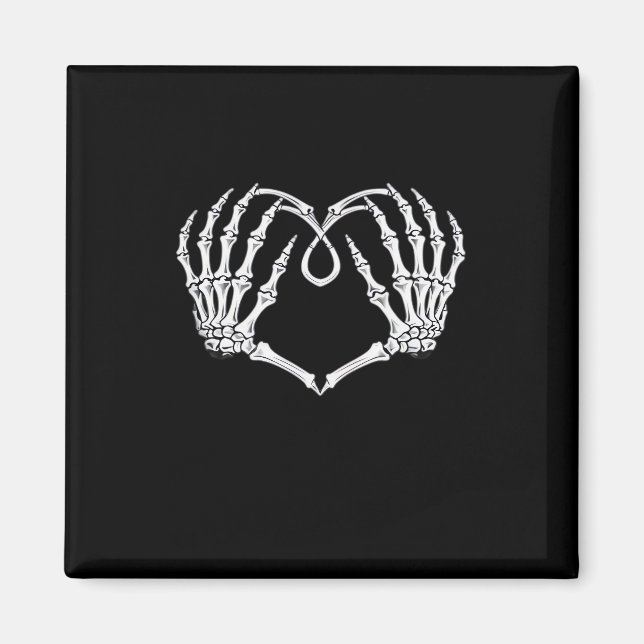 Valentines Day Gothic Heart With Skeleton Hands Va Magnet (Front)