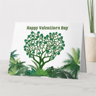 Valentine's day green folded greeting card for him