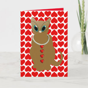 Valentine's Day Greeting Card Cat