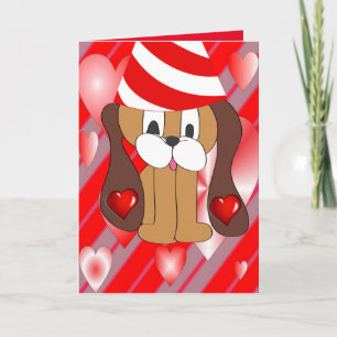 Valentine's Day Greeting Card Dog