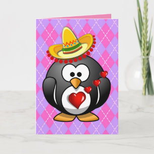 Valentine's Day Greeting Card Penguin