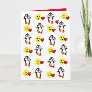 Valentine's Day Greeting Card Penguin