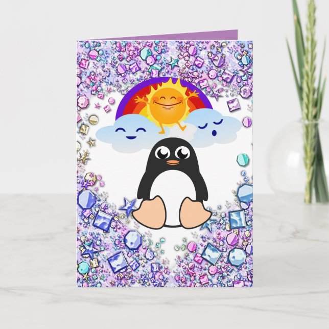 Valentine's Day Greeting Card Penguin (Front)