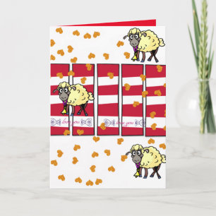 Valentine's Day Greeting Card Sheep