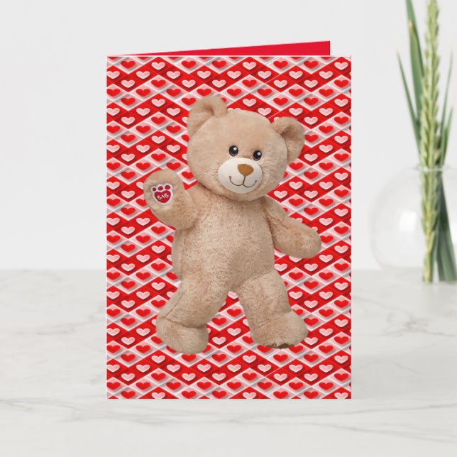 Valentine's Day Greeting Card Teddy Bear (Front)