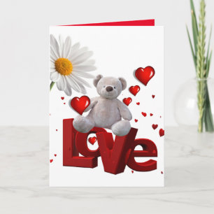Valentine's Day Greeting Card Teddy Bear