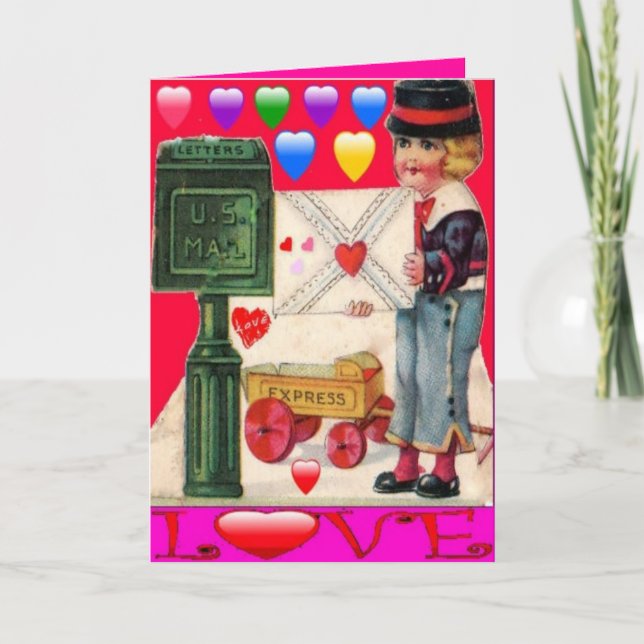 VALENTINES DAY GREETING CARDS - 1901 HISTORICAL (Front)