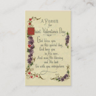 Valentine's Day Greeting Religious Prayer Cards