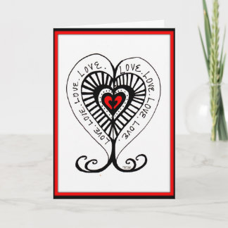 Valentine's Day Greetings Holiday Card