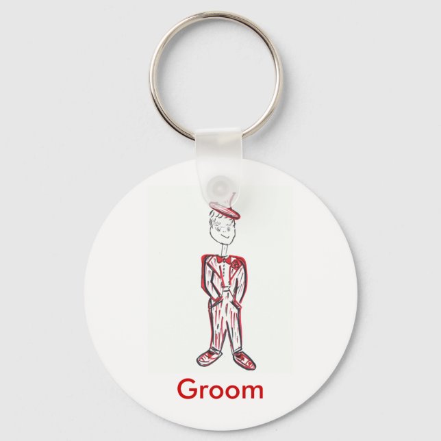 Valentine's Day Groom Keychain (Front)