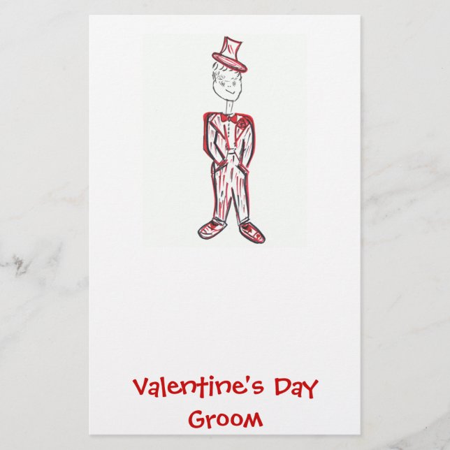 Valentine's Day Groom Stationery (Front)