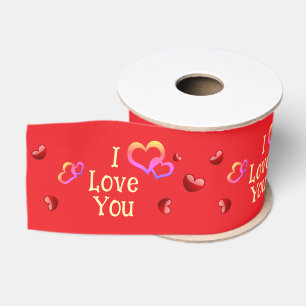 Valentine's day grosgrain ribbon