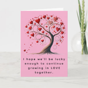 Valentine's Day Grow Together Heart Tree Holiday Card