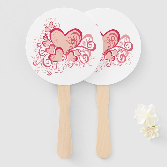 Valentine's Day Hand Fans (Front and Back)