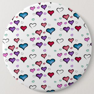 Valentine's Day heart 6 Inch Round Button