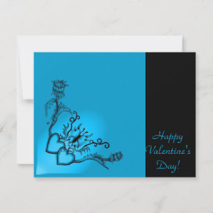 Valentine's Day - heart and butterfly on Rainbow Holiday Card