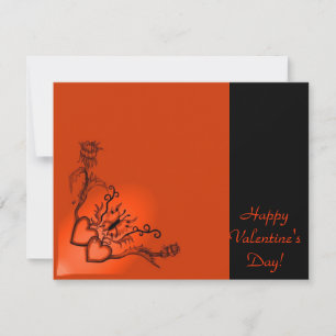 Valentine's Day - heart and butterfly on Rainbow Holiday Card