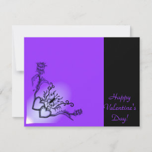 Valentine's Day - heart and butterfly on Rainbow Holiday Card
