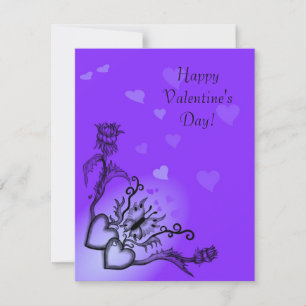 Valentine's Day - heart and butterfly on Rainbow Holiday Card