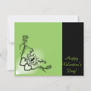 Valentine's Day - heart and butterfly on Rainbow Holiday Card