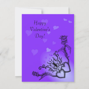 Valentine's Day - heart and butterfly on Rainbow Holiday Card