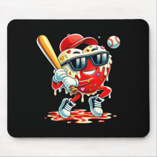Valentines Day Heart Baseball Drip Ice Cream Boys  Mouse Pad