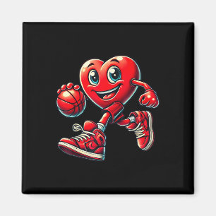 Valentines Day Heart Basketball Boys Girls Kids Me Magnet