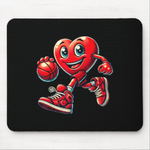 Valentines Day Heart Basketball Boys Girls Kids Me Mouse Pad
