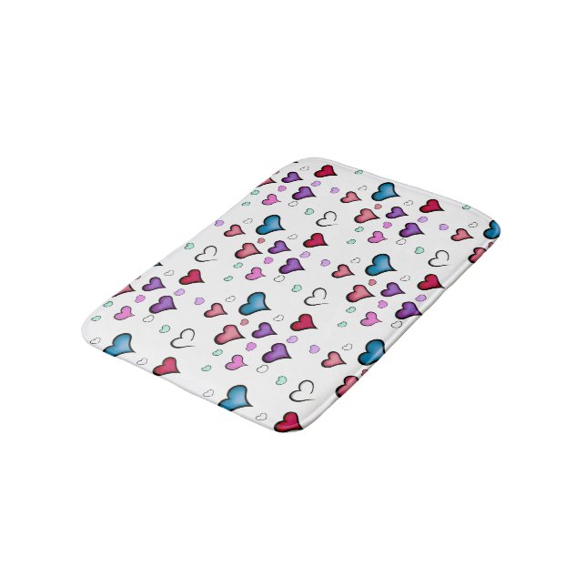 Valentine's Day heart  Bath Mat (Angled)