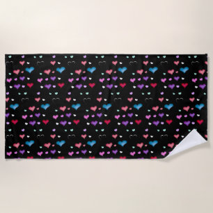 Valentine's Day heart Beach Towel