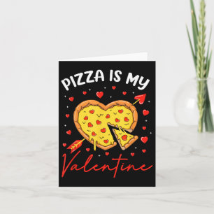 Valentines Day Heart Boys Girls Kids Pizza Is My V Card
