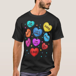 Valentine's Day Heart Candy Design for Men Woman & T-Shirt