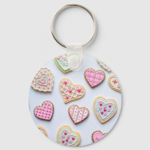 Valentine's day heart cookies      keychain