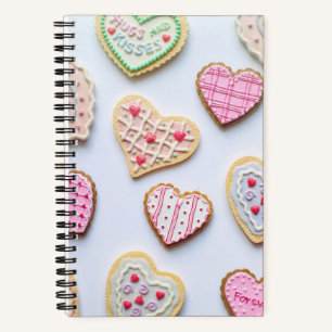 Valentine's day heart cookies  notebook