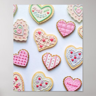 Valentine's day heart cookies  poster