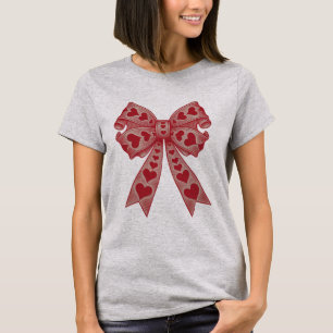 Valentine's day Heart Coquette bow Retro Valentine T-Shirt