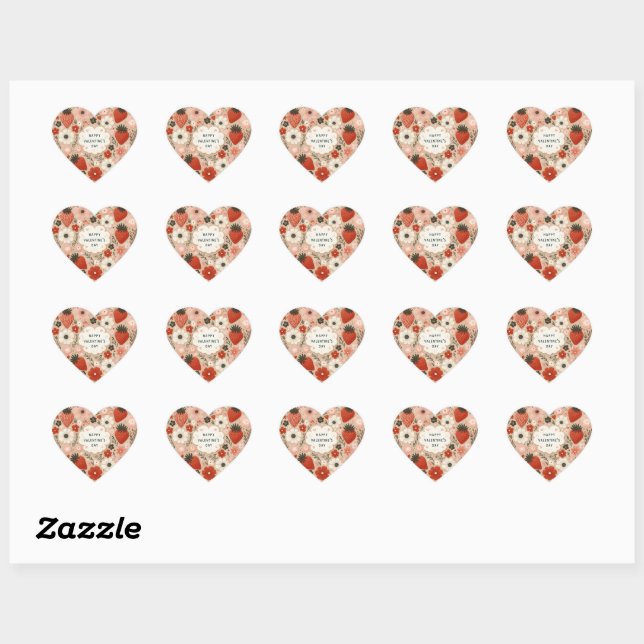 Valentine's Day heart decoration Sticker (Sheet)