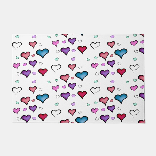Valentine's Day heart  Doormat (Front)