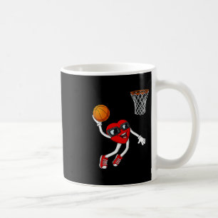Valentines Day Heart Dunking Sketll Boys Girls Kid Coffee Mug