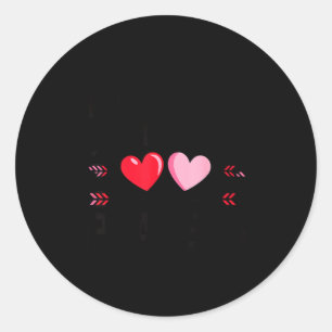 Valentines Day Heart Family Gamer Gaming New Paren Classic Round Sticker