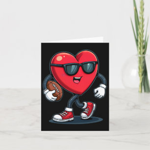 Valentine's Day Heart Football Boys Girls Kids Spo Card