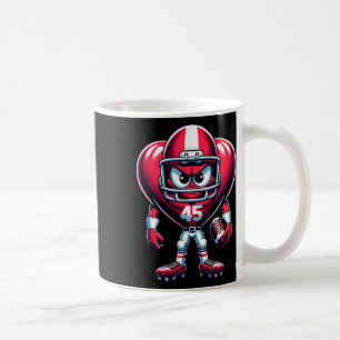Valentine's Day Heart Football Team Player Sports Coffee Mug