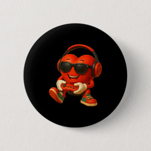 Valentines Day Heart Gamer Video Gaming Boys Men K 2 Inch Round Button