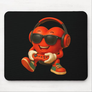 Valentines Day Heart Gamer Video Gaming Boys Men K Mouse Pad