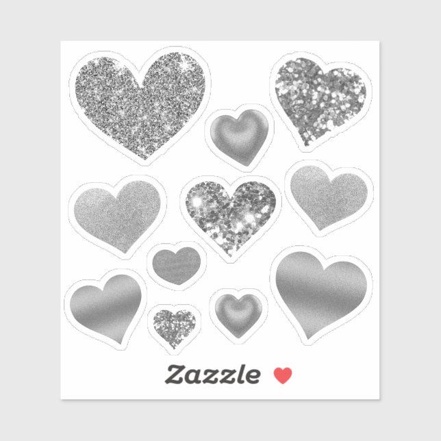 Valentine's Day Heart Glitter Glam  (Sheet)