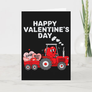 Valentines Day Heart In Tractor Funny Farm Toddler Card