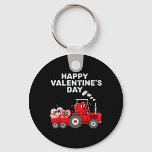 Valentines Day Heart In Tractor Funny Farm Toddler Keychain