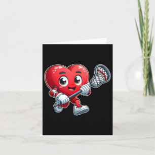 Valentine's Day Heart Lacrosse Team Player Sports  Card